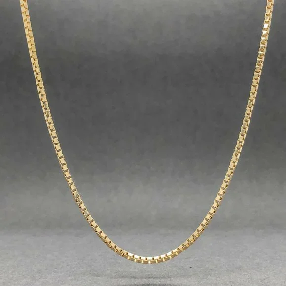 Norman Miller Box Chain Gold Plated 23" 3mm NWOT Perfect Condition M507 - Picture 2 of 5